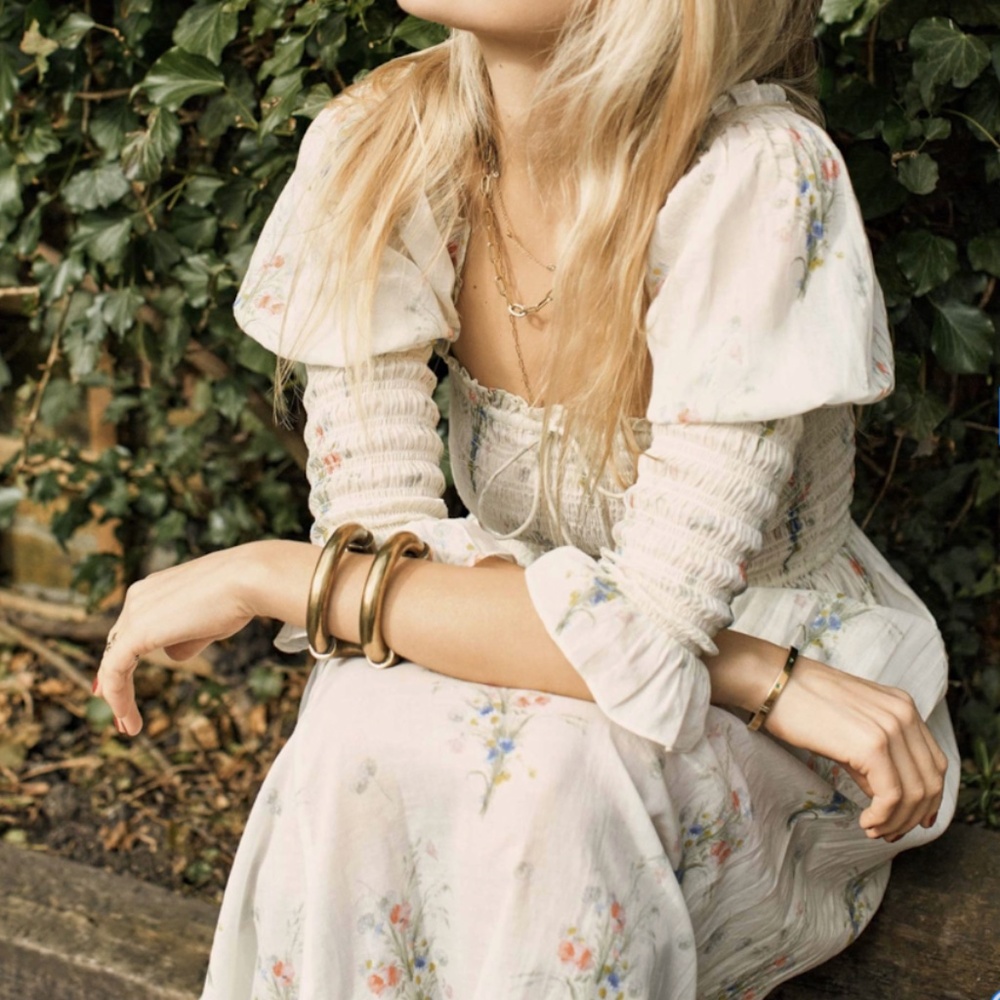 Doen BIJOU DRESS -- PAINTED BOUQUET Size M